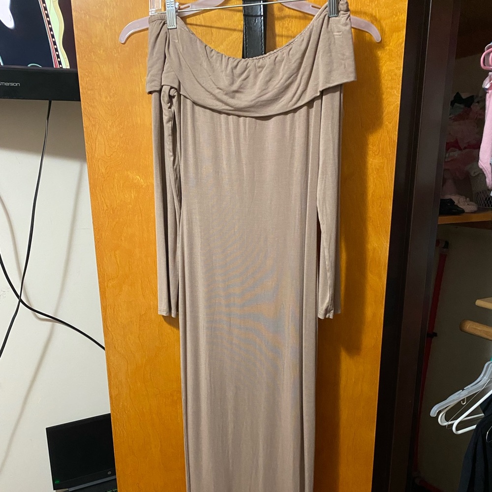 Long sleeve off the shoulder dress